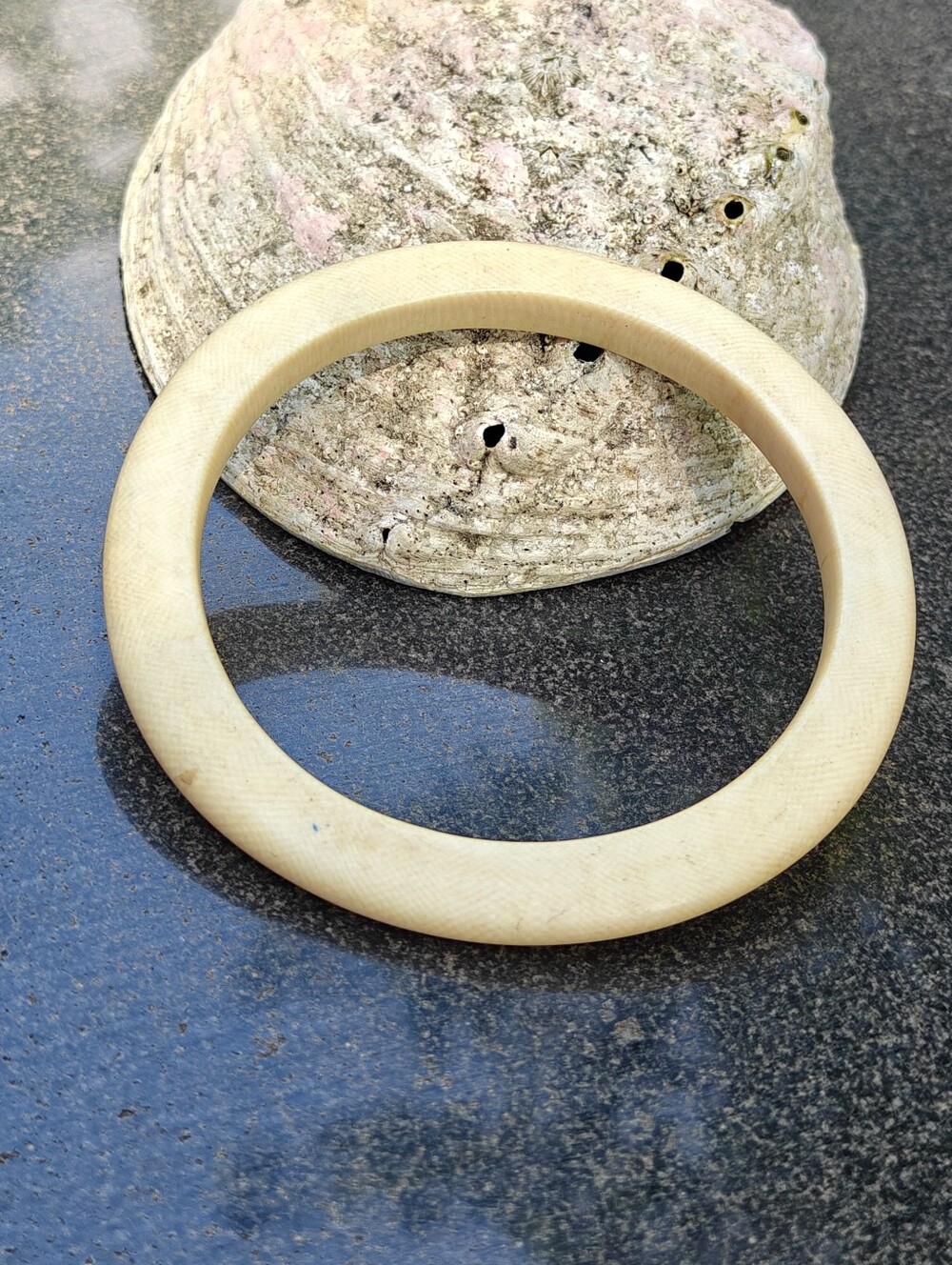 Old Art Deco Pre-Ban Domed Bangle Bracelet